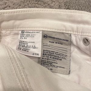 Adriano Goldschmied 27R white denim jeans “The Stevie” Slim Straight
